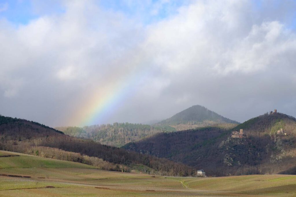 Ein Regenbogen in den Vogesen