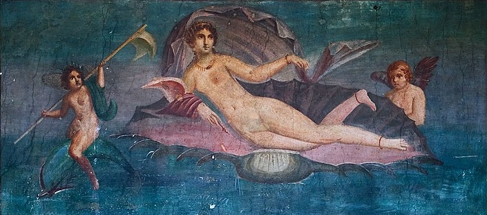Fresko der Aphrodite als Anadyomene, vielleicht nach einem Bildnis des Apelles, Pompeji